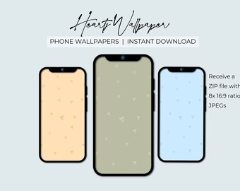 ハートの携帯電話の壁紙 | ロック画面とホーム画面 | 美的背景 | デジタルモバイルアート | バレンタインデーのテーマ | ダウンロード可能なバンドル