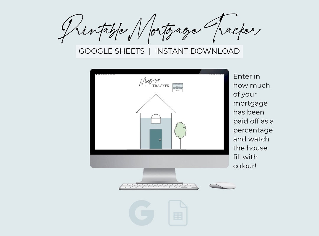 Printable Mortgage Tracker | House Savings Spreadsheet | Home Finance ...