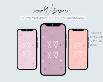 XOXO の携帯電話の壁紙 | ロック画面とホーム画面 | 美しい背景 | バレンタインデーのテーマ | ダウンロード可能なバンドル
