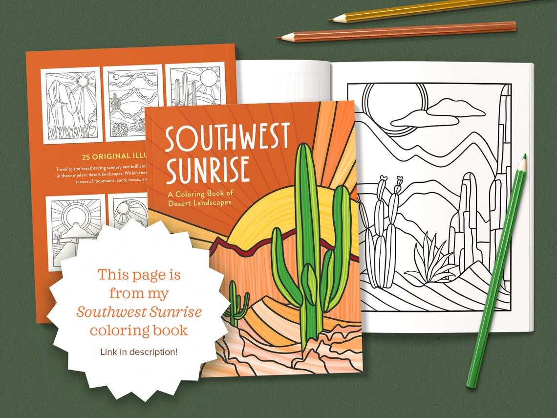 Desert Landscape #20 Coloring Page | American Southwest | Coloring ...