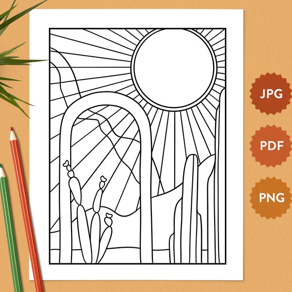 Southwest Coloring Pages - Etsy