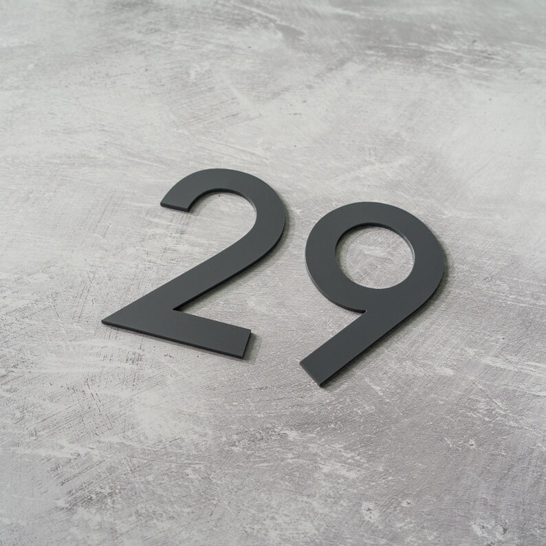 Small Modern Individual Acrylic House Numbers Etsy UK