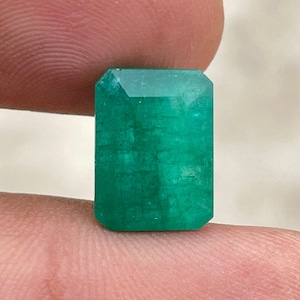 Natural Emerald Octagon Shape Cut Faceted Ring Size Gemstone, Emerald Faceted Loose Gemstone For Jewelry Making, Ring Size Emerald
