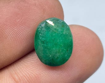May Birthstone Zambian Emerald, Faceted Green Gemstone, Loose Jewelry Crystal, Natural Handmade Gems