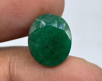 May Birthstone Zambian Emerald, Faceted Green Gemstone, Loose Jewelry Crystal, Natural Handmade Gems