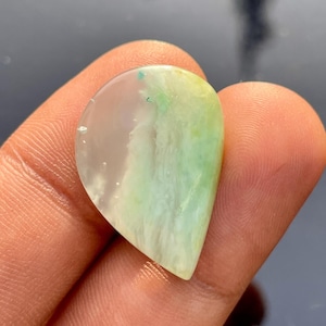 Opala peruana artesanal, pedra preciosa, opala peruana natural, polida, feita à mão, cabochão de opala peruana de cor natural, pingente para fazer joias