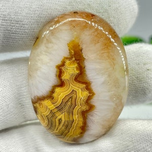 Cabujón de drusa de ágata natural: Gema geoda de ventana ovalada