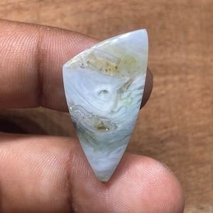 Cabochão de opala peruana A+, 100% natural, pedra solta de opala peruana, polida e lisa, opala feita à mão, cabochão de opala peruana azul para fabricação de joias