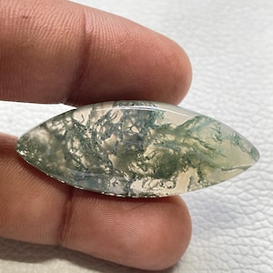 Unique Natural Moss Agate Loose Gemstone, AAA+ Moss Agate Cabochon Jewelry Making Gems For Pendant, Handmade Gemstone For Jewelry
