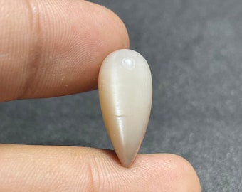 100% Natural Moonstone, Fair Moonstone Teardrop Shape Loose Cabochon Gemstone, Making Jewelry Pendant Size Gemstone