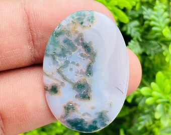 Unique Natural Moss Agate Cabochon, Top Quality Handmade Moss agate Gemstone, Very Rare Moss Agate for Jewelry Making