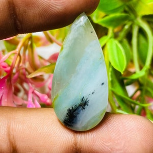 Cabochão de Opala Peruana A+ Opala Peruana Natural Pedra Solta Liso Polido Feito à Mão Azul Peru Opala Pingente para Fazer Joias Pedra Preciosa
