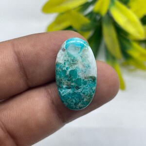 Peruvian Opal Cabochon: Natural Gemstone for Jewelry Making (24x14x5 MM, 14.10 Carats)
