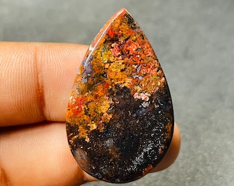 Natural Moss Agate Crystal, Green Gemstone for Jewelry Making, Loose Stone, Crystal Collector Gift