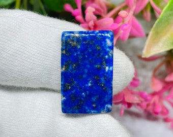 Pierres précieuses de lapis-lazuli naturelles de qualité A +, cabochon de forme rectangulaire à dos plat, pierres précieuses calibrées en gros, toutes les tailles personnalisées disponibles