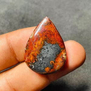 Natural Scenic Moss Agate Cabochon, Scenic Moss Agate Gemstone Cab From Indonesia , Unique Scenic Jewelry Making Gemstone
