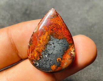 Moss Agate Loose Gemstone, Natural Green Crystal, Jewelry Making Supply, Healing Stone, Handmade Jewelry Gem