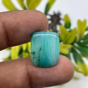 Peruvian Opal Cabochon: Natural Blue Green Gemstone, Jewelry Making (19x15x5 MM, 10 Carats)