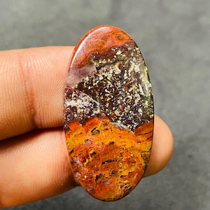 Natural Scenic Moss Agate Cabochon, Scenic Moss Agate Gemstone Cab From Indonesia , Unique Scenic Jewelry Making Gemstone