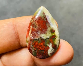 Natural Moss Agate Gemstone, Loose Moss Agate Stone, Green Gemstone, Jewelry Making, Crystal Cabochon, Healing Crystal, Gift for Her