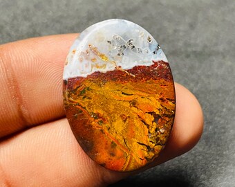 Natural Moss Agate Cabochon, Green Crystal Stone, Loose Gemstone, Jewelry Supply, Handmade Jewelry Stone, Crystal Gift