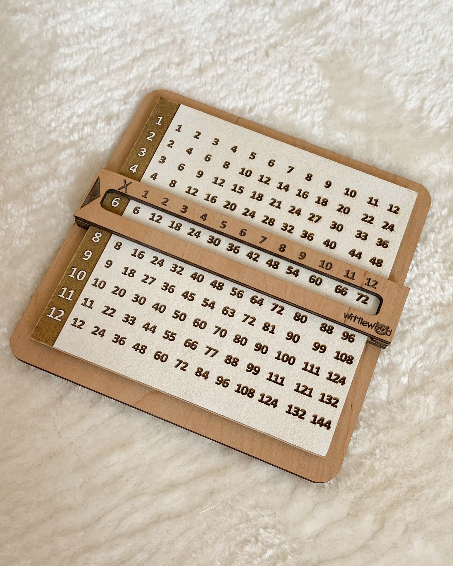 Multiplication Chart by 12, Slidable Education Multiplication Table ...