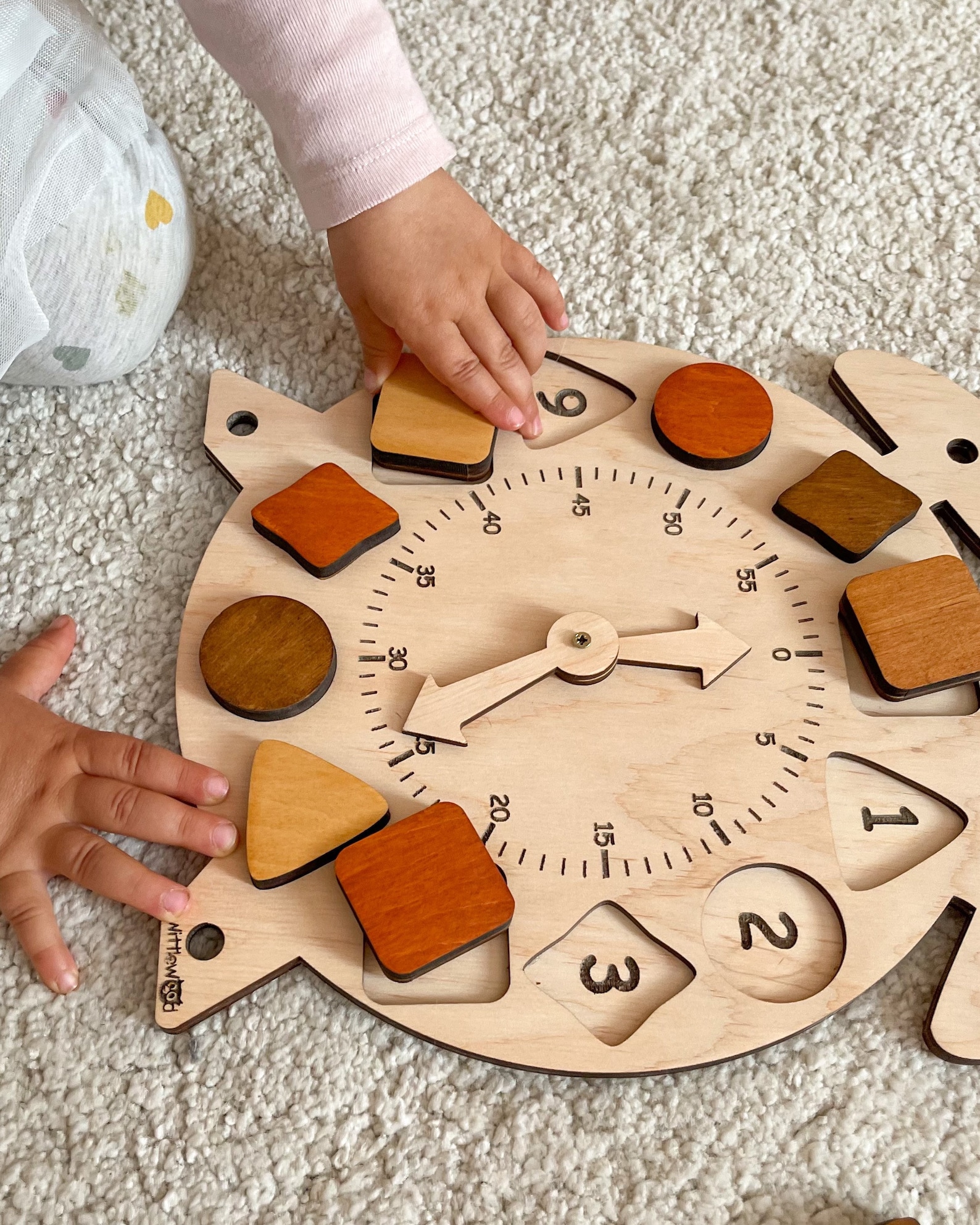Montessori Clock, Tell the Time Learning Clock, Wooden Clock for ...