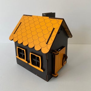 Gardenised Wooden Doll House with Toys and Furniture Accessories