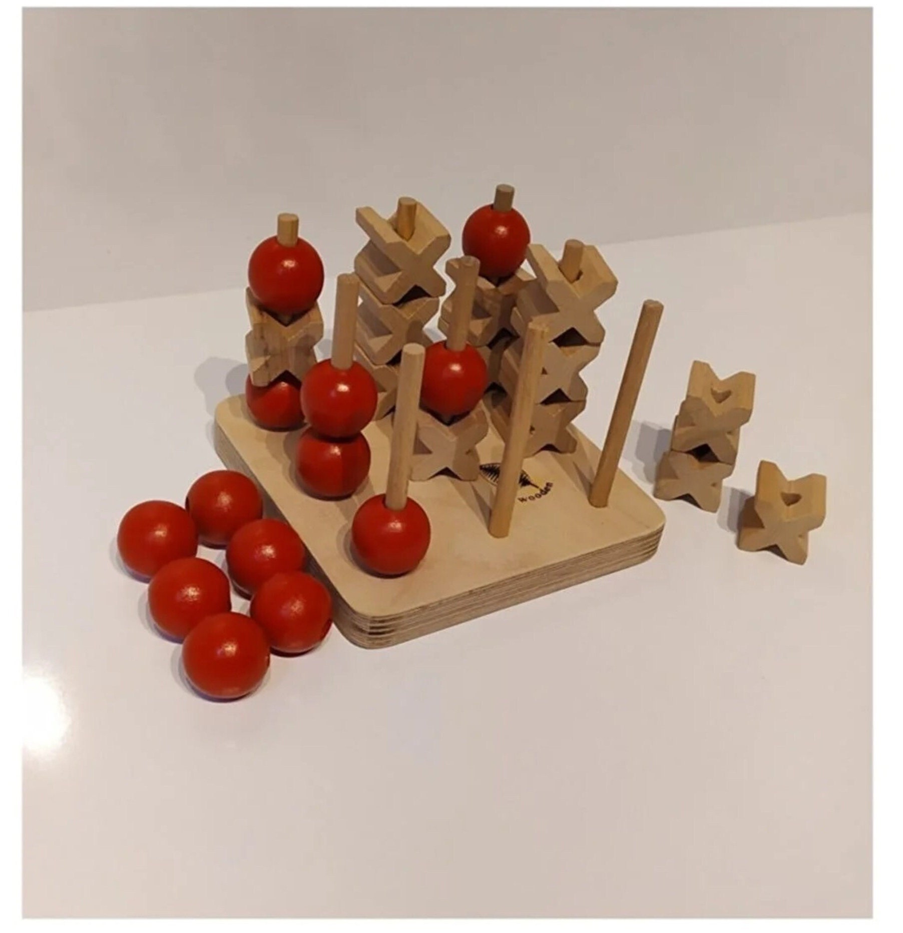 Goki 3-D Tic Tac Toe Wooden Game – Classic Strategy Toy For Kids & Families