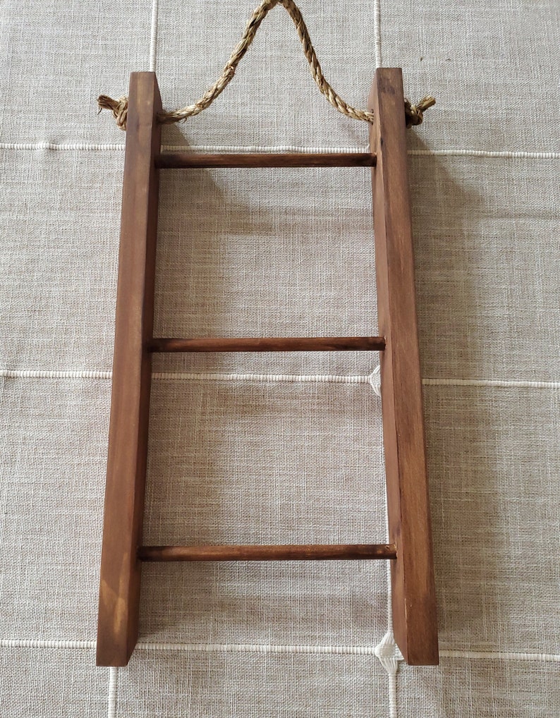 Kitchen Tea Towel Holder With Rope Dark Brown 16 X 10 Inch Etsy