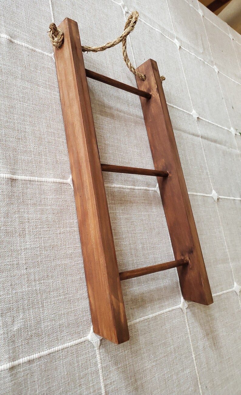 Kitchen Tea Towel Holder With Rope Dark Brown 16 X 10 Inch Etsy