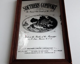 Southern Comfort ミラー広告プレート ヴィンテージパブミラー