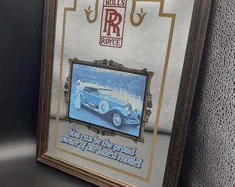 Vintage Rolls Royce Advertising Mirror: Automotive Collectible - Etsy