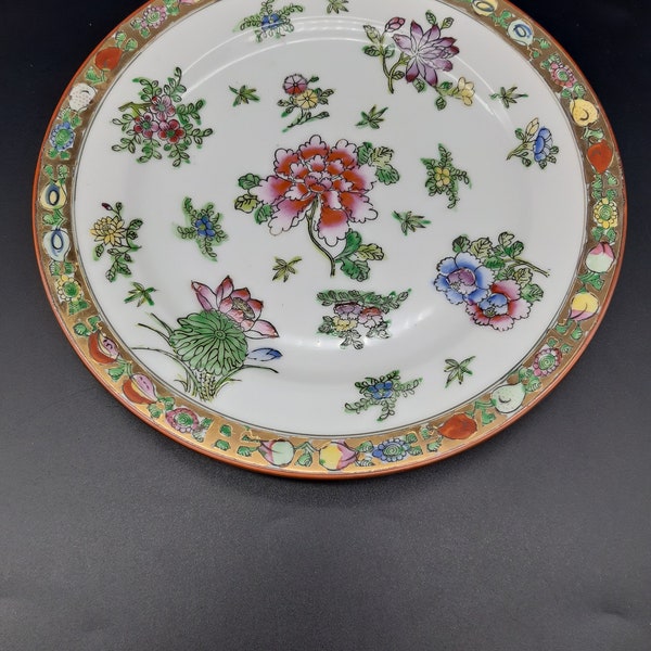 A Chinese famille rose plate.