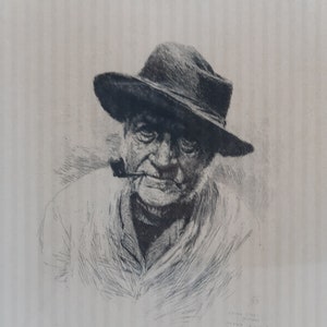 A pair Swedish original etching made by Axel Tallberg (23 September 1860 – 8 January 1928)