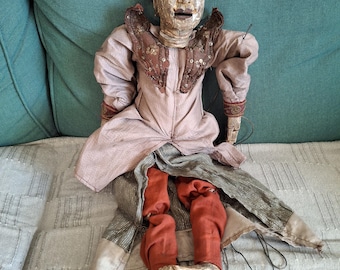 Antique Burmese Wooden Marionette Puppet