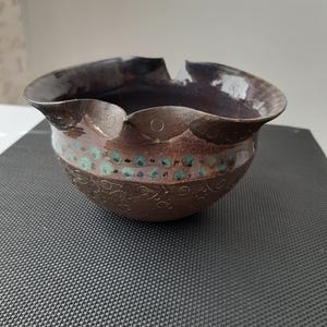 Vintage signierte Studio Keramik Schale