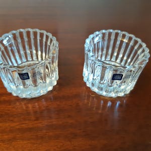 2 Arabia Nuutajarvi Pisa glass candleholders made in Finland