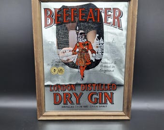 Vintage Beefeater Dry Gin Advertising Mirror - Etsy