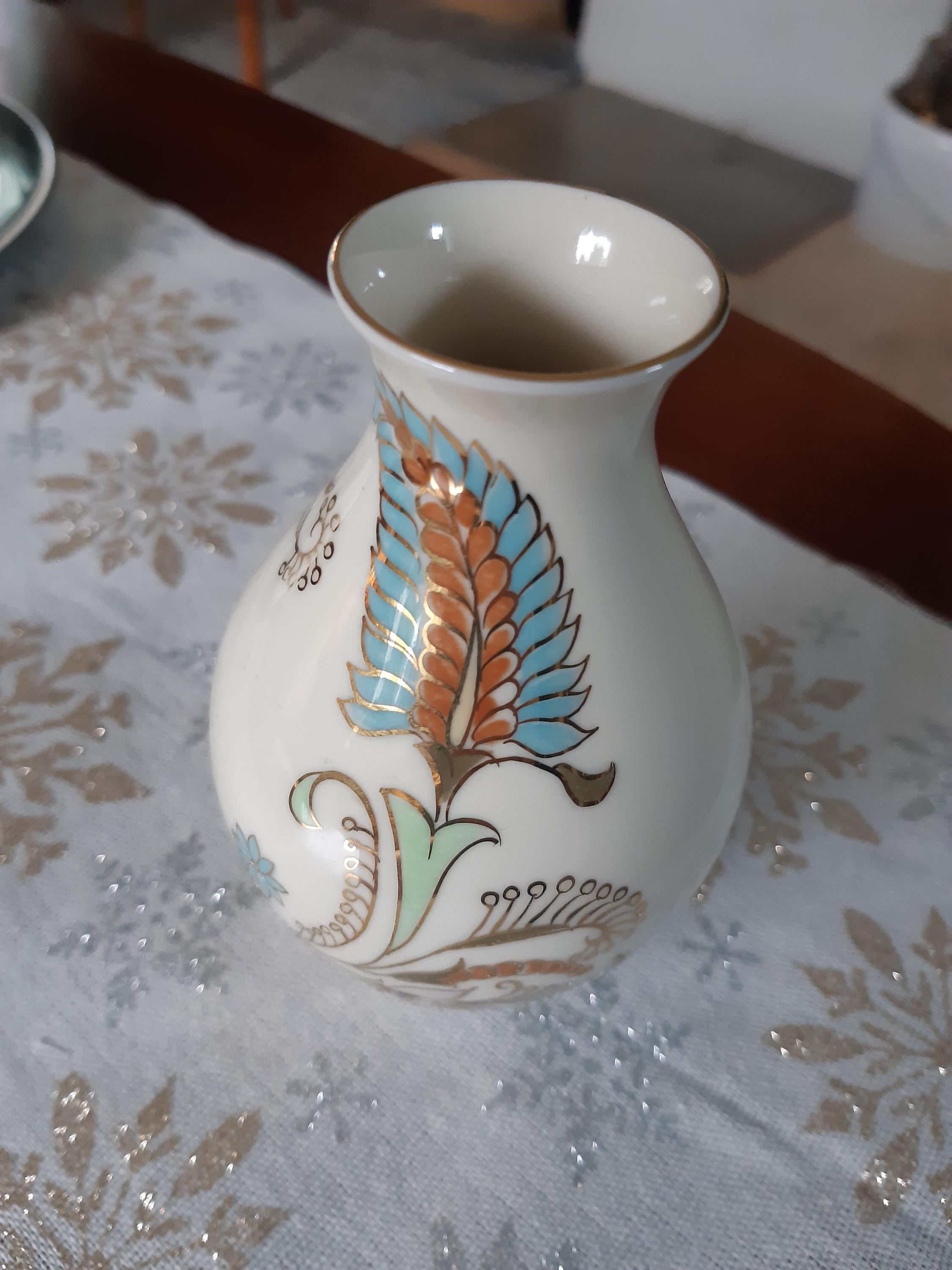 Zsolnay Hungary Handpainted Vase N 9564 001 - Etsy