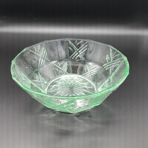 Swedish Art Deco green glass bowl