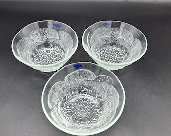 3 Nuutajarvi dessert bowls Pioni