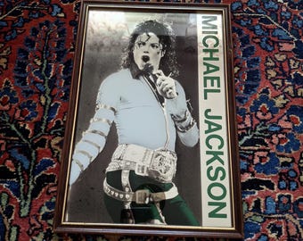 Pubblicità musica pop Michael Jackson specchio incorniciato