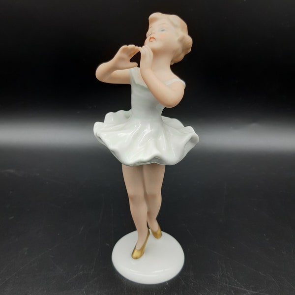 Germany WALLENDORF 1764 Porcelain Bisque Ballerina Figure