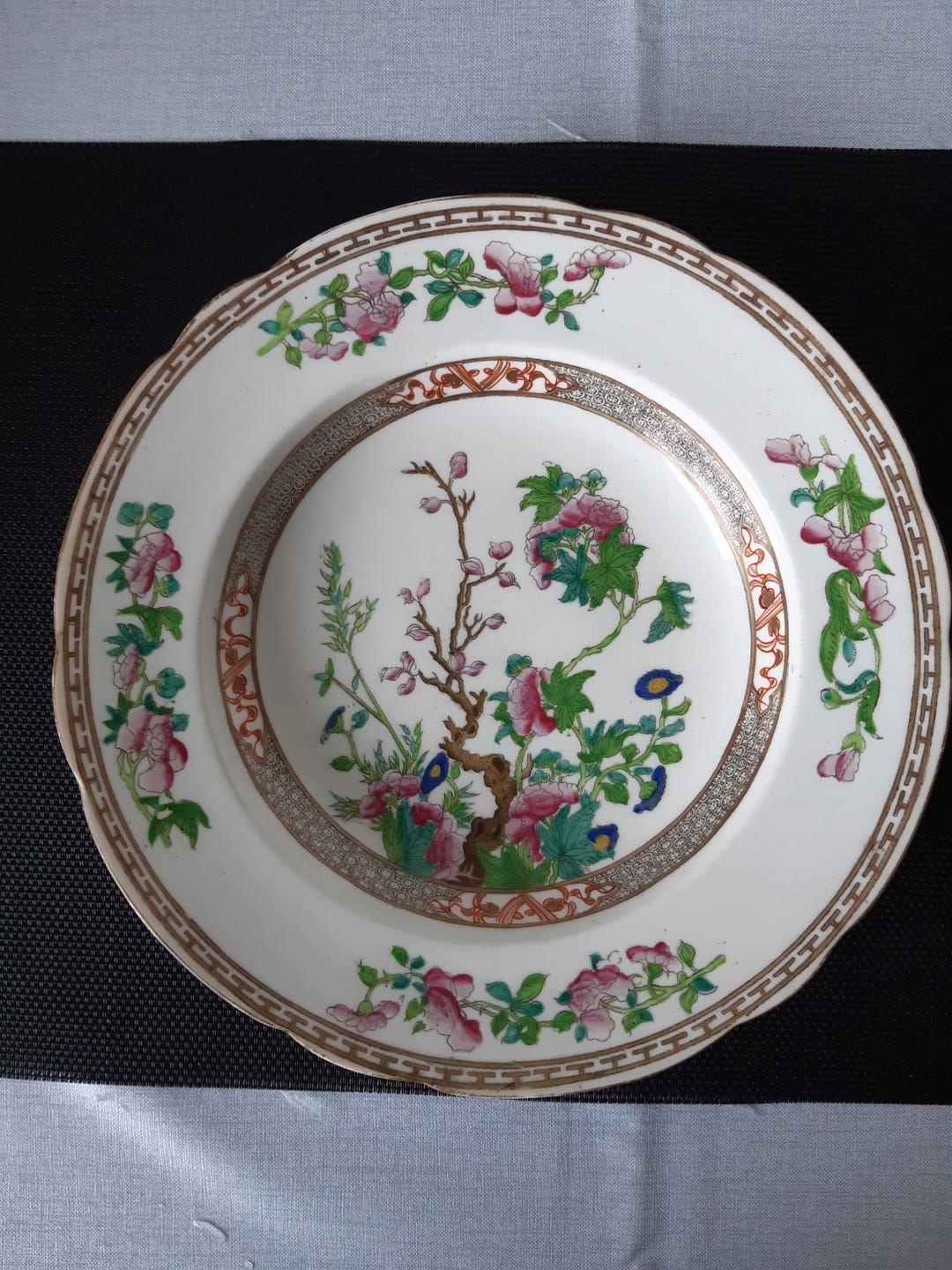 An English Deep Indian Tree Pattern Plate - Etsy