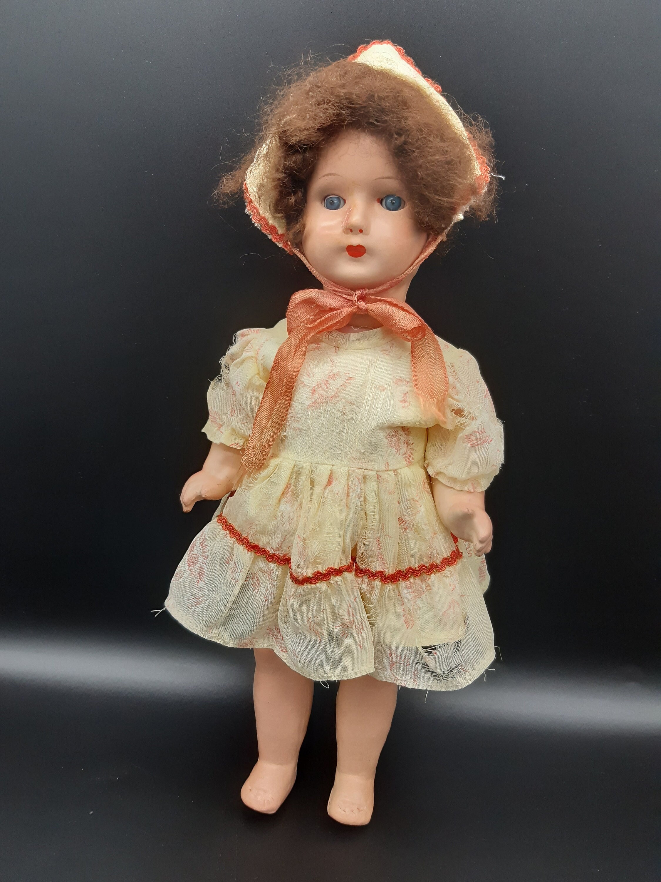 Vintage composition doll with sleeping eyes probably french or german