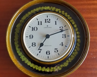 Mid century German Junghans electronic ceramic wall clock