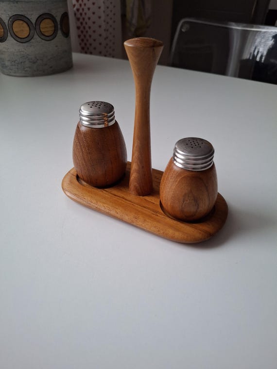 Swedish Mid Century Karl Holmberg Teak Cruet Set - Etsy