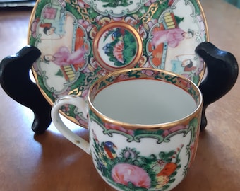 Antique Chinese famille rose coffee cup