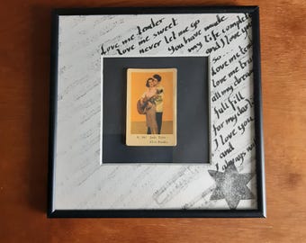 Judy Tyler and Elvis Presley framed gum card